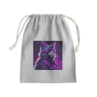 jujumarucatのROCKYCAT　ガラス越し Mini Drawstring Bag