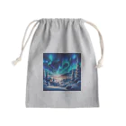 すずらん24のオーロラのある風景 Mini Drawstring Bag