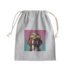 AQUAMETAVERSEのサングラスをかけた、かわいい犬 Marsa 106 Mini Drawstring Bag