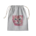 キャツアイのピンクの猫ちゃんやで Mini Drawstring Bag