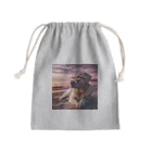 AQUAMETAVERSEのサングラスをかけた、かわいい犬 Marsa 106 Mini Drawstring Bag