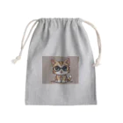 Khisakiの猫　カワイイ　眼鏡をかけている Mini Drawstring Bag