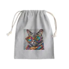 だんのんのカラフルメガネをかけた猫 Mini Drawstring Bag