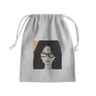 みつまめこshopのメガネ美人 Mini Drawstring Bag