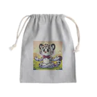 しゅーへーのヨガをするユキヒョウ Mini Drawstring Bag