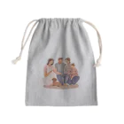 kichamanの家族だんらん Mini Drawstring Bag