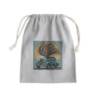 dai-gooutの渦巻くクラシックカー Mini Drawstring Bag