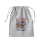 Lee17のアイススケートする柴犬 Mini Drawstring Bag