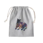 猫との風景の宇宙と猫003 Mini Drawstring Bag