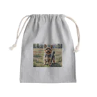 Animal Illustration shopのヨークシャー・テリア　Yorkshire Terrier　水彩画風 Mini Drawstring Bag