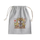 メアリーの可愛らしい表情の柴犬が感謝の気持ちを込めて Mini Drawstring Bag