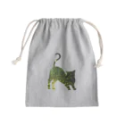 猫との風景の深い森と猫004 Mini Drawstring Bag