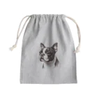 鼻ぺちゃ犬と和猫のボストンテリア デッサン Mini Drawstring Bag