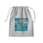 終わらない夢🌈の美しい海とイルカ🐬✨ Mini Drawstring Bag