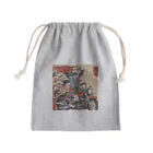 X50000Xのバイクに乗った浮世絵男性 Mini Drawstring Bag