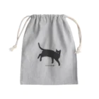 小鳥と映画館の見返り美ニャン　黒猫 Mini Drawstring Bag