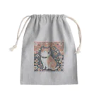 Grazing Wombatの日本画風、柴犬と桜-Japanese-style painting of a Shiba Inu with cherry blossoms Mini Drawstring Bag