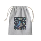 cut_junの無口な喋る青い鳥 Mini Drawstring Bag