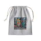 かてこの洋服販売所のUrban Rainbow: Bold Hip-Hop Fashion Mini Drawstring Bag