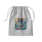 ふぇにゃんくすの猫サーファーたま Mini Drawstring Bag