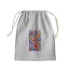 Grazing Wombatのデジタル３D春の花柄紙細工風アート Mini Drawstring Bag