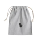 グニャグニャ偏頭痛の見返り黒猫 Mini Drawstring Bag