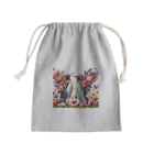 zenjoyのフラワーペンギン Mini Drawstring Bag