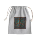 ganeshaのケルトの結び目工芸ステンドグラス Mini Drawstring Bag