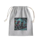 momonekokoのROCKな恐竜 Mini Drawstring Bag