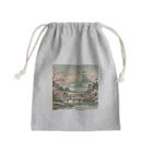 動物デザイングッズの江戸時代の絵画風 Mini Drawstring Bag