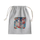 ピンクリボンのいちごうさぎ02 Mini Drawstring Bag