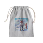 静寂工房の音の氷のドラゴン（Ice Dragons） Mini Drawstring Bag