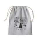 ヲシラリカの黒猫　大正ロマン　モノクロ　絵画 Mini Drawstring Bag