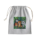 AQUAMETAVERSEの草村に潜む熊とらS Mini Drawstring Bag