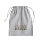 きまぐれ更新ゆるかわイラスト屋さんのピンクと白のチューリップ Mini Drawstring Bag