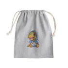 Vasetti_pressの青パーカーを着たティラノサウルス Mini Drawstring Bag