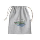 みかんのぺんきの一筆書きアート【crocodile】 Mini Drawstring Bag