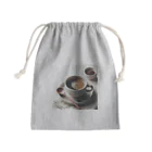 アミュペンの真に美味しいブラックコーヒー Mini Drawstring Bag