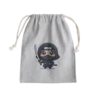 日本文化デザインショップの「侍スマイル」キュート侍 Mini Drawstring Bag