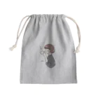 Sakikoのほっとひと息つく女の子　グレー Mini Drawstring Bag