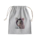 Chilla Tiqueのパーカーチンチラ グレーカラー Mini Drawstring Bag