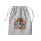 鈴木敏夫のメガネをかけて笑顔が似合う　わんちゃん Mini Drawstring Bag