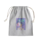 World_Teesのバブルガムを噛むアニメガール 日本の美学 アニメオタク Mini Drawstring Bag