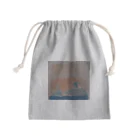 わくわく海の雑貨屋のやさしいクジラの親子 Mini Drawstring Bag