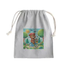 はむはむの自転車に乗ったクマ　人気アイテム　かわいい Mini Drawstring Bag