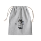 ほっかむねこ屋（アトリエほっかむ）のトイレねこ　黒 Mini Drawstring Bag