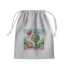 まんじゅ王国の贅沢なピクニックを楽しむ愛らしいヘビ Mini Drawstring Bag