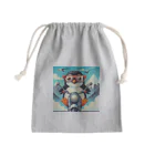 YFCのサングラスをかけたワイルドなペンギン③ Mini Drawstring Bag