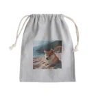 柴犬しばわんこhana873の海でまったりしている柴犬さん Mini Drawstring Bag