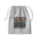 the blue seasonのストリートアートに映えるカスタムバイク Mini Drawstring Bag